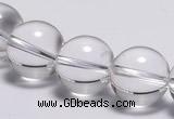 CCC04 15 inches 14mm round white crystal beads Wholesale