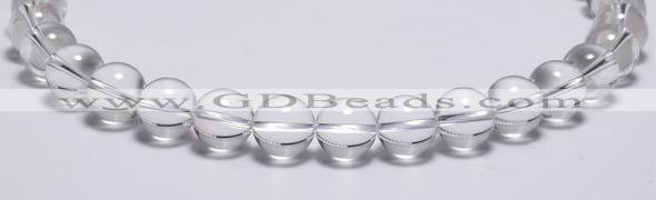 CCC04 15 inches 14mm round white crystal beads Wholesale