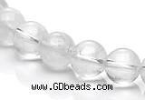 CCC07 15.5 inches 10mm round white crystal beads Wholesale