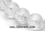 CCC09 15.5 inches 14mm round white crystal beads Wholesale