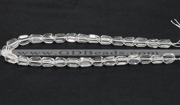 CCC217 10*14mm faceted freeform grade AB natural white crystal beads