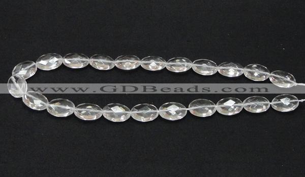 CCC226 13*18mm faceted oval grade AB natural white crystal beads