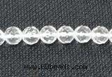 CCC252 15.5 inches 8mm faceted round grade A natural white crystal beads