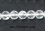 CCC253 15.5 inches 10mm faceted round grade A natural white crystal beads