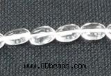 CCC269 15 inches 8*16mm oval grade A natural white crystal beads