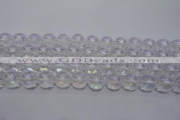 CCC403 15.5 inches 10mm round AB-color white crystal beads