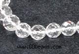 CCC617 15.5 inches 6mm - 12mm faceted round natural white crystal beads