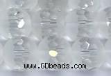 CCC641 15 inches 8mm faceted round white crystal beads