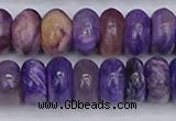 CCG118 15.5 inches 6*11mm rondelle charoite gemstone beads