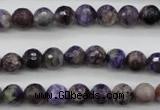 CCG56 15.5 inches 7mm faceted round natural charoite beads