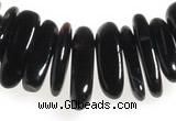 CCH03 16 inches black agate chips gemstone beads wholesale