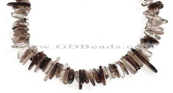 CCH15 16 inches smoky quartz chips gemstone beads wholesale