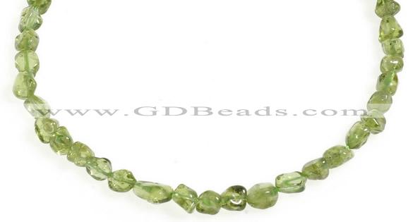 CCH17 16 inches green peridot chips gemstone beads wholesale