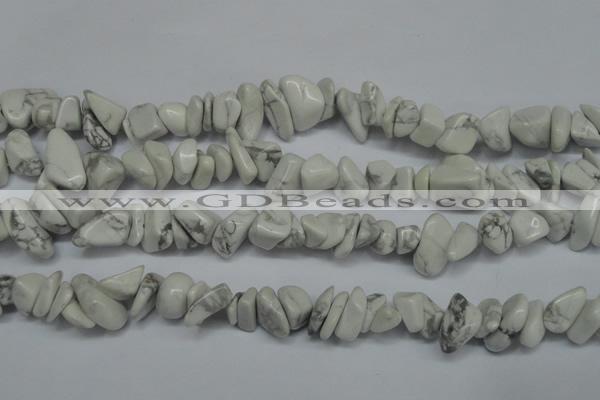 CCH280 34 inches 8*12mm white howlite turquoise chips beads wholesale