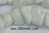 CCH284 34 inches 8*12mm white stone chips beads wholesale