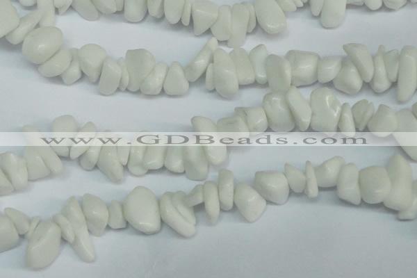 CCH284 34 inches 8*12mm white stone chips beads wholesale