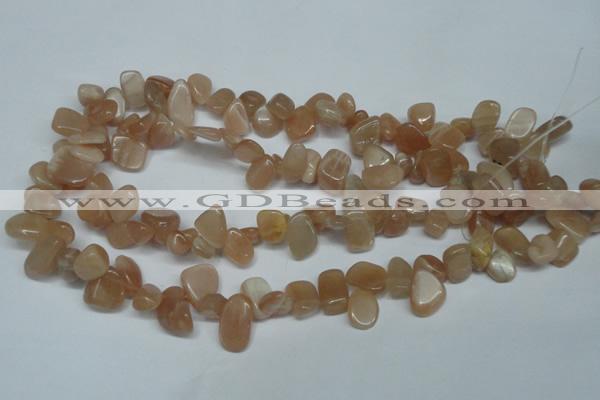 CCH321 15.5 inches 10*15mm moonstone chips gemstone beads wholesale