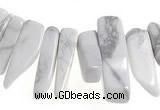 CCH40 16 inches white howlite chips gemstone beads wholesale