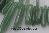 CCH405 15.5 inches 6*22mm - 7*35mm green aventurine chips beads