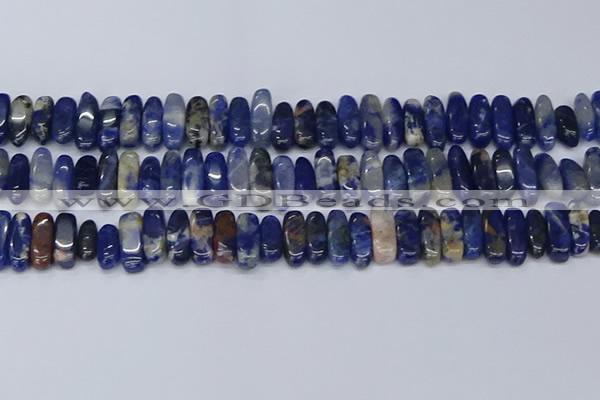 CCH714 15.5 inches 5*10mm - 5*15mm sodalite chips beads