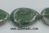 CCJ08 15.5 inches 22*30mm flat teardrop natural African jade beads