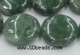 CCJ09 15.5 inches 25mm flat round natural African jade beads wholesale