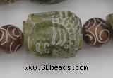 CCJ237 15.5 inches 22*28mm carved buddha China jade beads