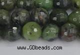 CCJ423 15.5 inches 10mm faceted round dendritic green jade beads