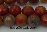 CCJ463 15.5 inches 10mm faceted round colorful jasper beads