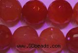 CCL55 15 inches 12mm faceted round carnelian gemstone beads