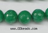 CCN1226 15.5 inches 14mm faceted round candy jade beads wholesale