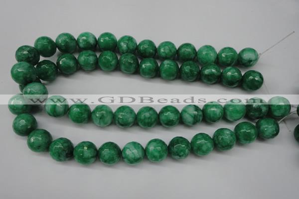 CCN1227 15.5 inches 16mm faceted round candy jade beads wholesale