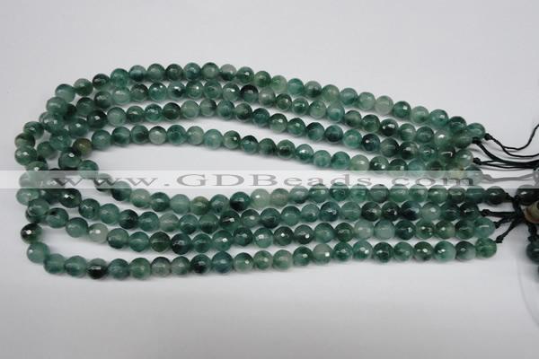 CCN1283 15.5 inches 8mm faceted round rainbow candy jade beads