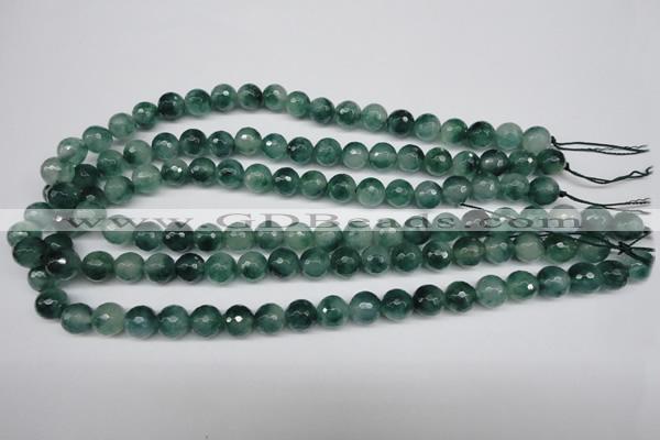 CCN1284 15.5 inches 10mm faceted round rainbow candy jade beads