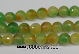 CCN1293 15.5 inches 8mm faceted round rainbow candy jade beads