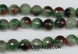 CCN1303 15.5 inches 8mm faceted round rainbow candy jade beads