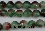 CCN1304 15.5 inches 10mm faceted round rainbow candy jade beads