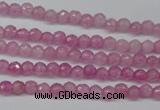 CCN1316 15.5 inches 3mm faceted round candy jade beads wholesale