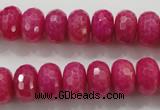 CCN1365 15.5 inches 8*12mm faceted rondelle candy jade beads