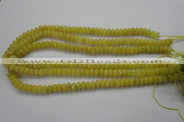 CCN1393 15.5 inches 5*8mm faceted rondelle candy jade beads