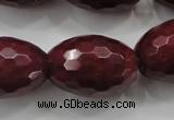 CCN1467 15.5 inches 18*25mm faceted rice candy jade beads wholesale