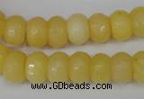 CCN151 15.5 inches 8*12mm faceted rondelle candy jade beads