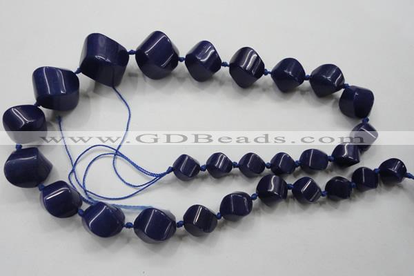 CCN1543 15.5 inches 10*14mm - 20*25mm twisted tetrahedron candy jade beads