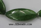 CCN1550 15.5 inches 15*40mm faceted marquise candy jade beads