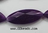 CCN1552 15.5 inches 15*40mm faceted marquise candy jade beads