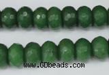 CCN156 15.5 inches 8*12mm faceted rondelle candy jade beads