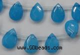 CCN1583 15.5 inches 10*14mm briolette candy jade beads wholesale