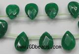 CCN1584 15.5 inches 10*14mm briolette candy jade beads wholesale