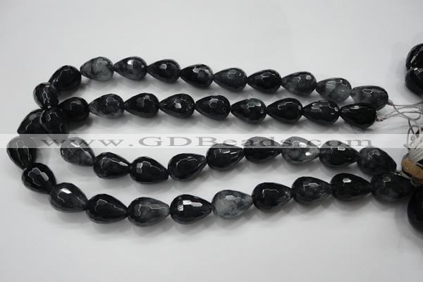 CCN1610 15.5 inches 13*18mm faceted teardrop candy jade beads