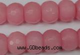 CCN163 15.5 inches 12*16mm faceted rondelle candy jade beads